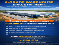 200000sft Built to suite warehouse for rent in doddaballapura road bangalore