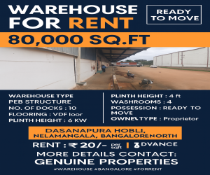 80000sft warehouse space for rent in nelamangala doddaballpur rd