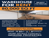 80000sft warehouse space for rent in nelamangala doddaballpur rd