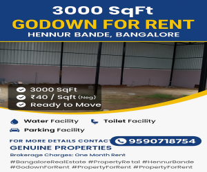 3000sft warehouse space for rent in hennur road 